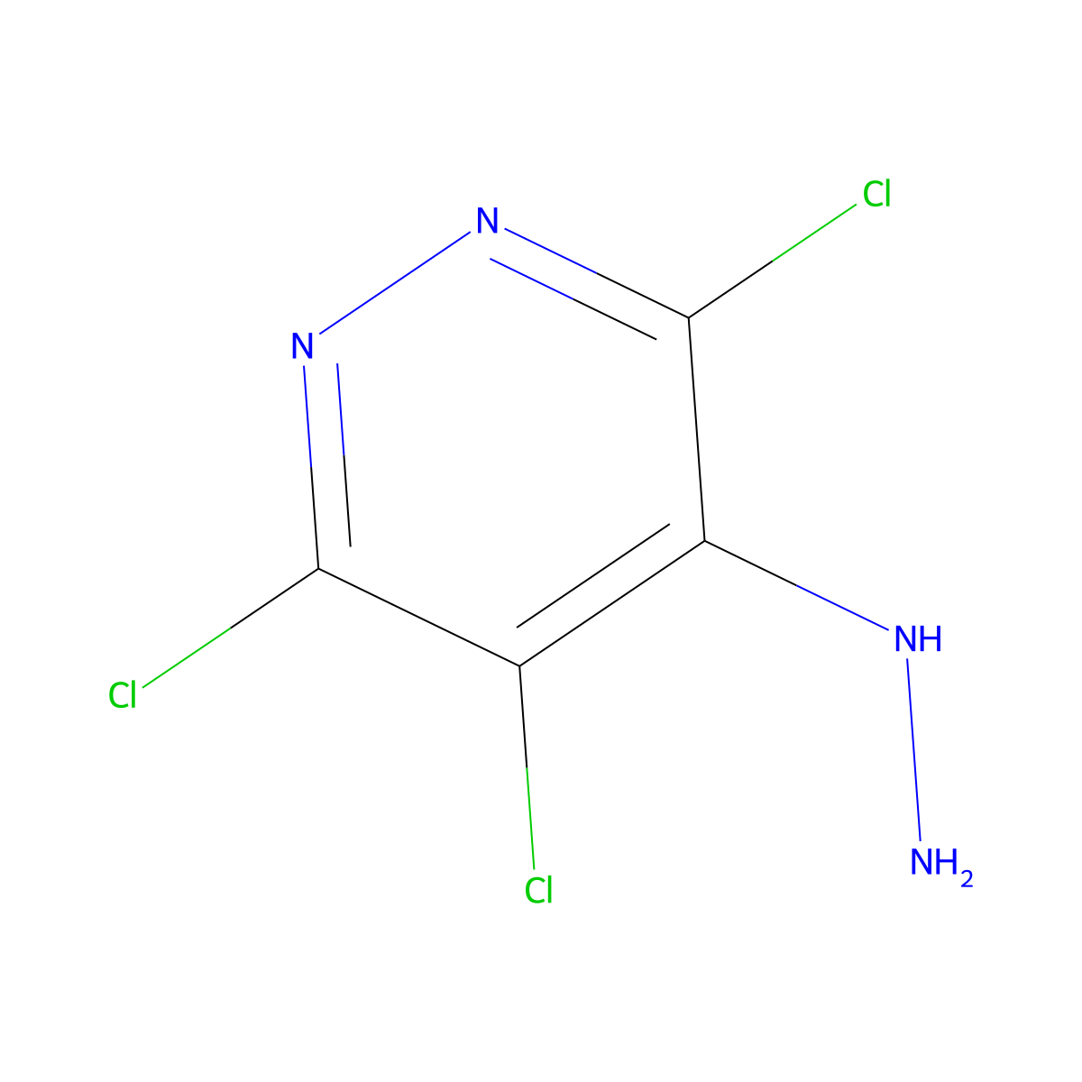 3,4,6-Trichloro-5-hydrazinylpyridazine molecular structure, CAS 474461-38-6