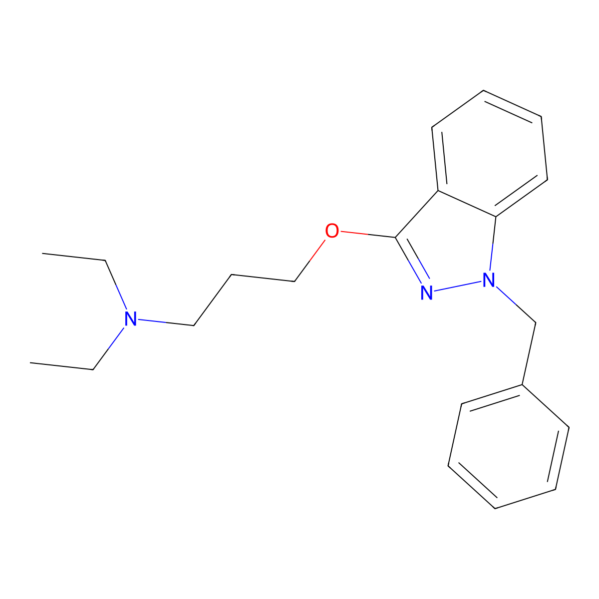 1-Benzyl-3-[3-(diethylamino)propoxy]-1h-indazole molecular structure, CAS 47448-66-8
