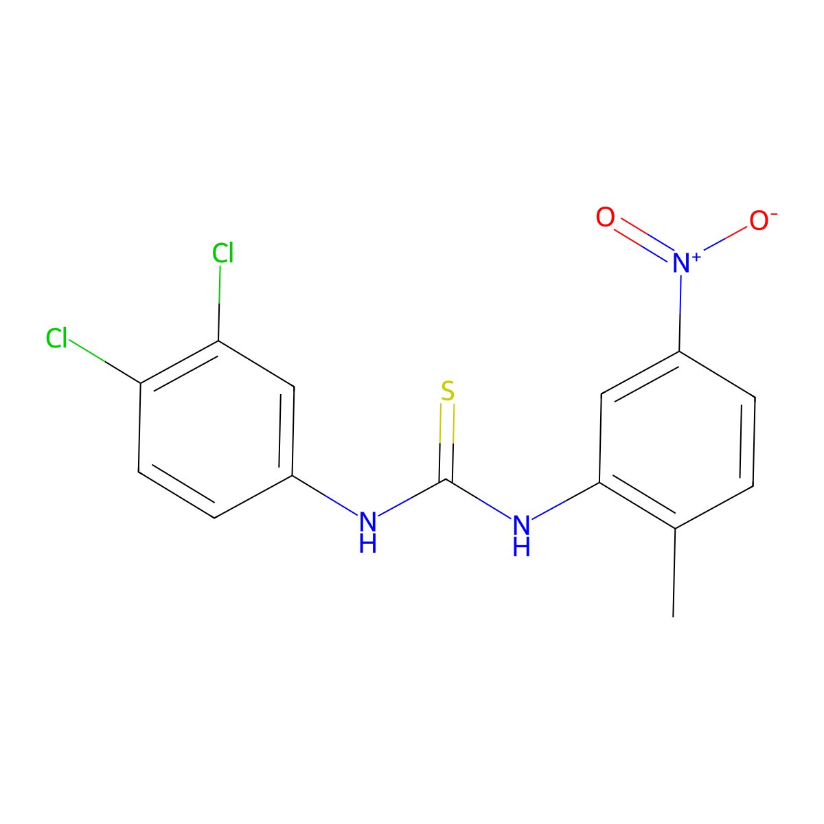 1-(3,4-Dichlorophenyl)-3-(2-methyl-5-nitrophenyl)thiourea molecular structure, CAS 474495-42-6