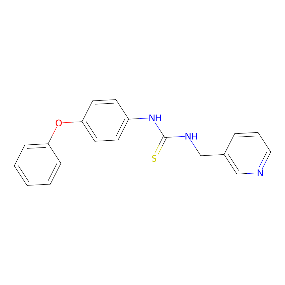 1-(4-Phenoxyphenyl)-3-(pyridin-3-ylmethyl)thiourea molecular structure, CAS 474502-67-5