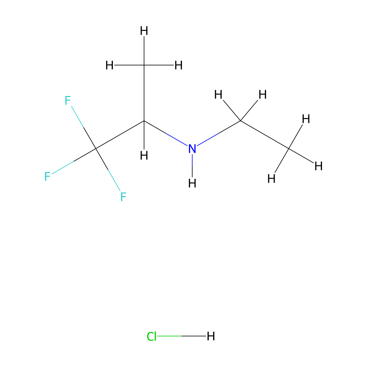 Ethyl(1,1,1-trifluoropropan-2-yl)amine hydrochloride molecular structure, CAS 474510-56-0