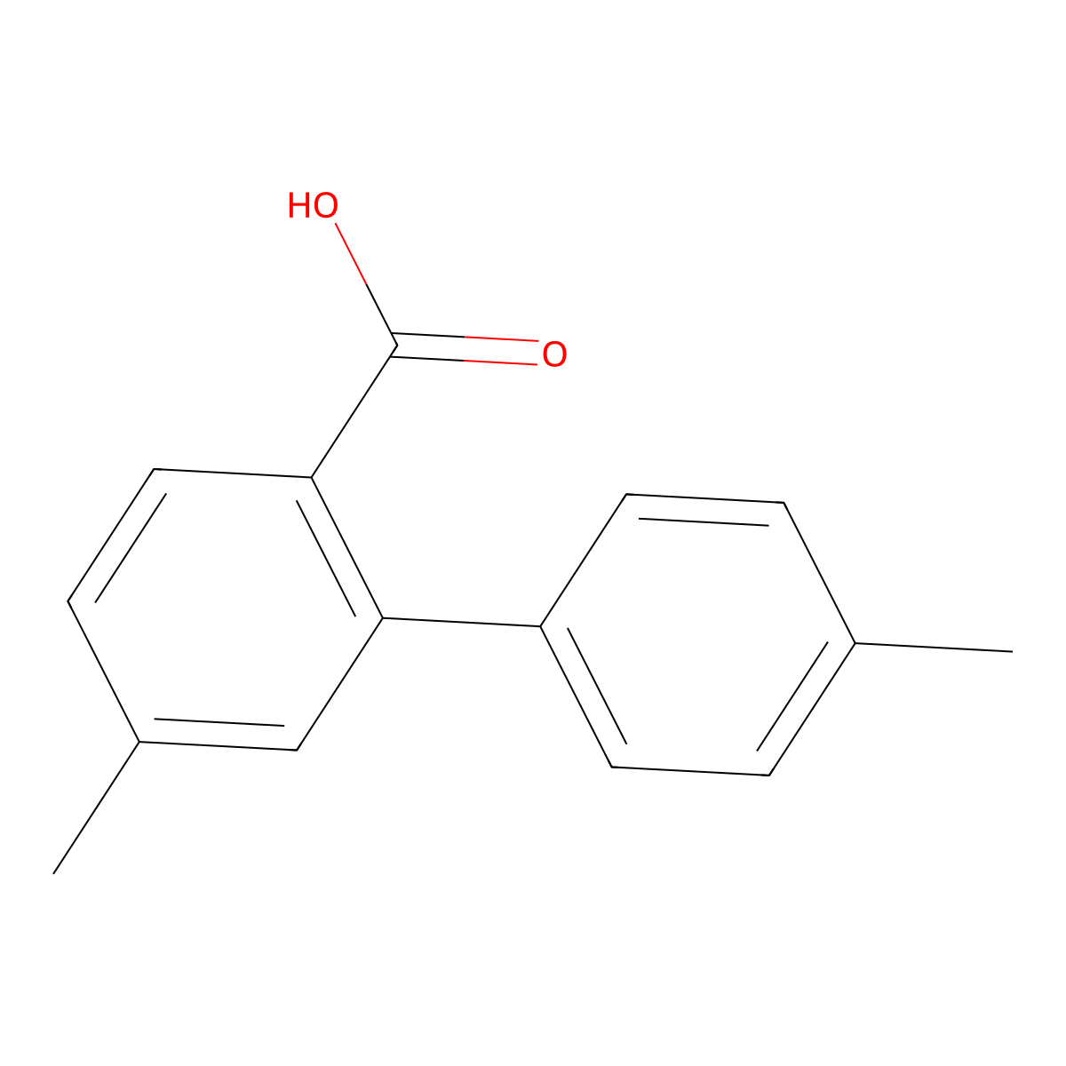 4-Methyl-2-(4-methylphenyl)benzoic acid molecular structure, CAS 474519-95-4