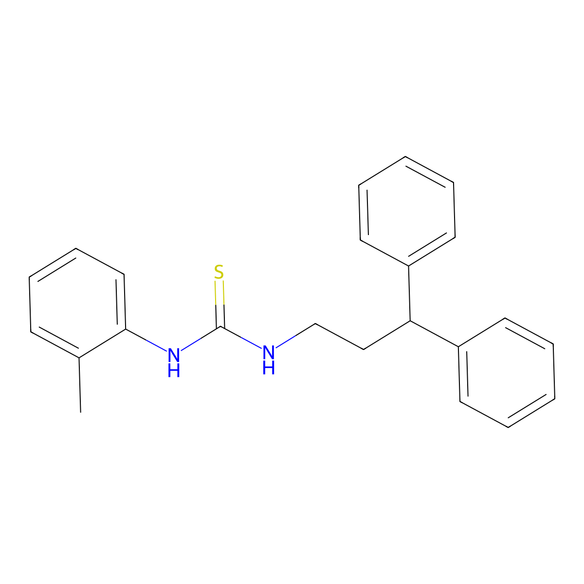 1-(3,3-Diphenylpropyl)-3-(2-methylphenyl)thiourea molecular structure, CAS 474530-59-1