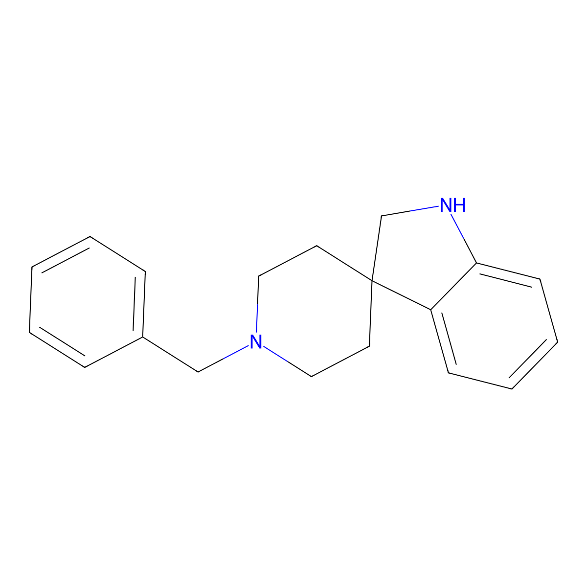 1'-Benzylspiro[indoline-3,4'-piperidine] molecular structure, CAS 474538-99-3
