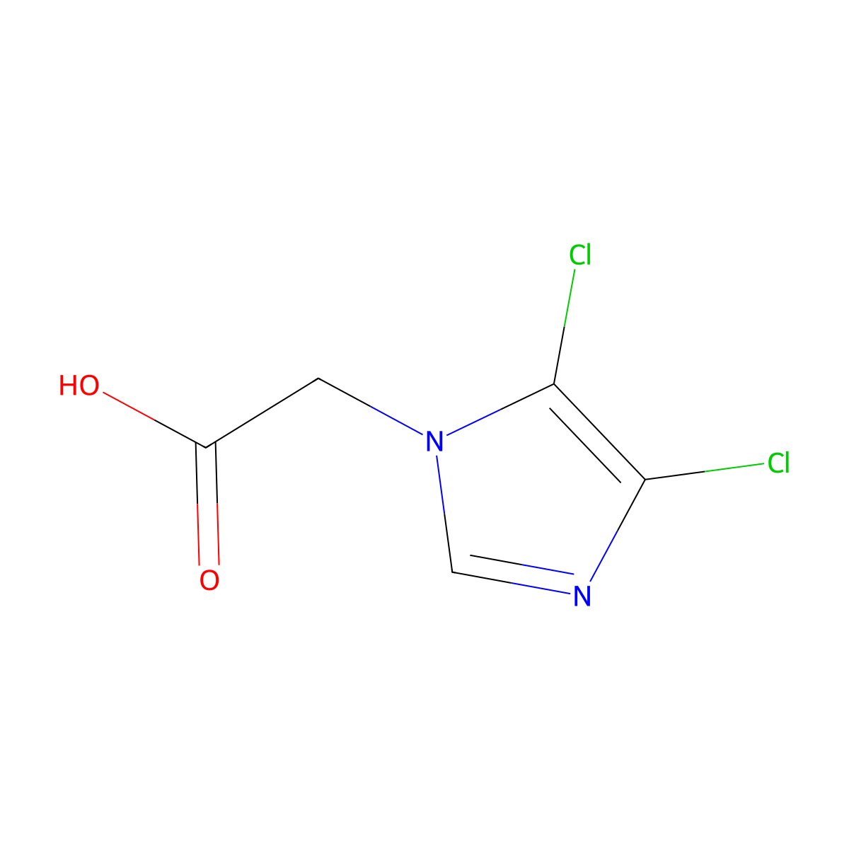 (4,5-Dichloro-1H-imidazol-1-yl)acetic acid molecular structure, CAS 474542-82-0