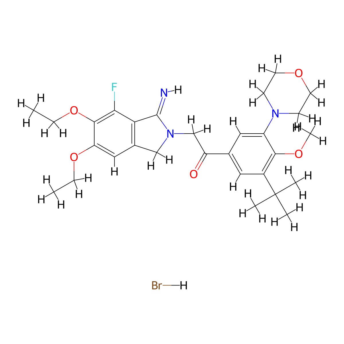 Atopaxar Hydrobromide molecular structure, CAS 474550-69-1