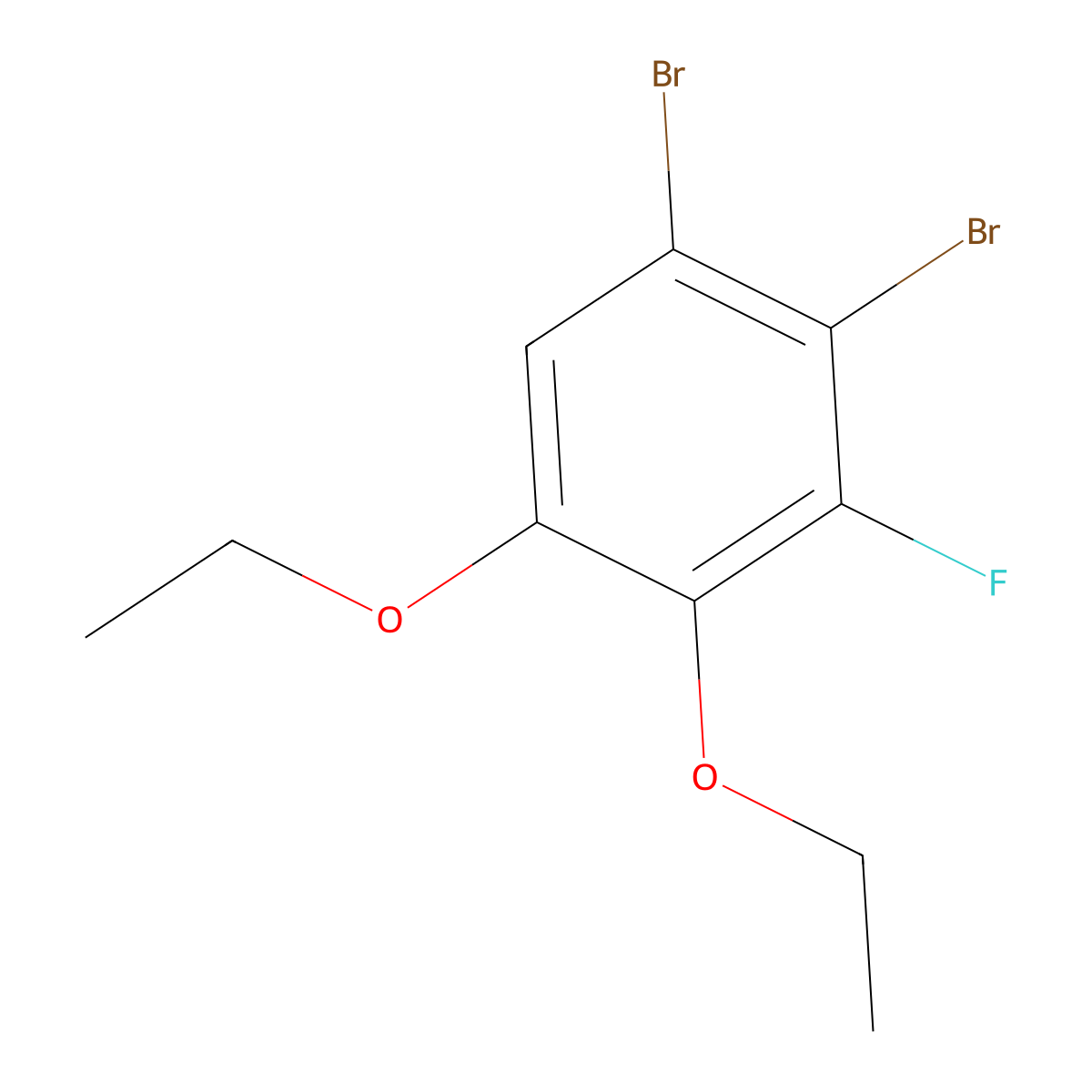 1,2-Dibromo-4,5-diethoxy-3-fluorobenzene molecular structure, CAS 474554-34-2