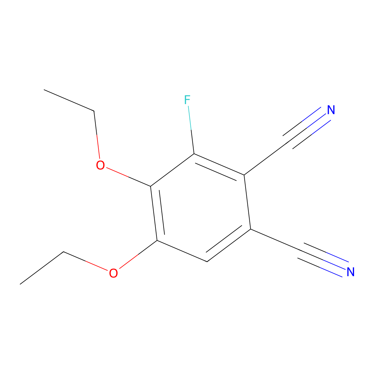 4,5-Diethoxy-3-fluorophthalonitrile molecular structure, CAS 474554-45-5