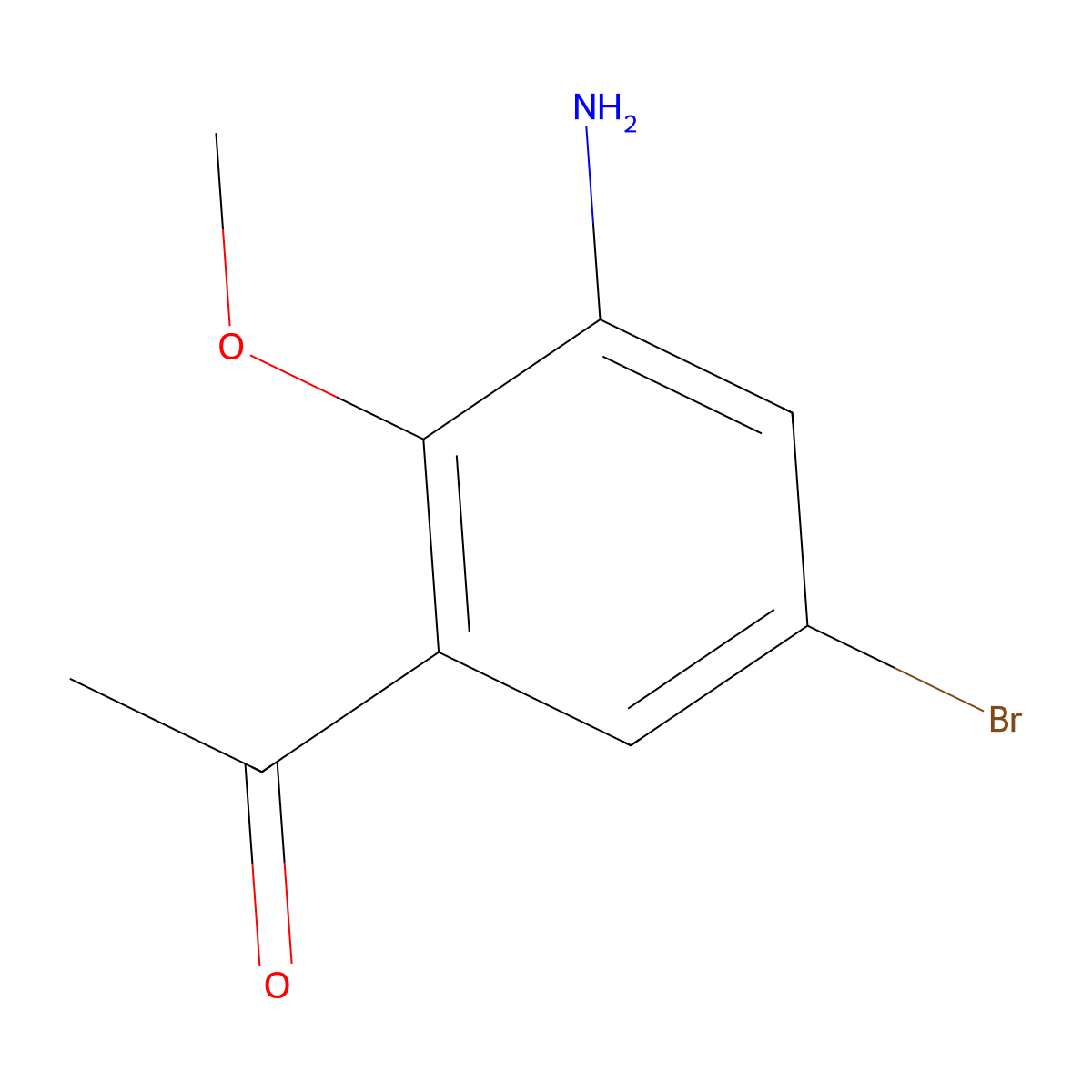 1-(3-Amino-5-bromo-2-methoxy-phenyl)-ethanone molecular structure, CAS 474554-56-8