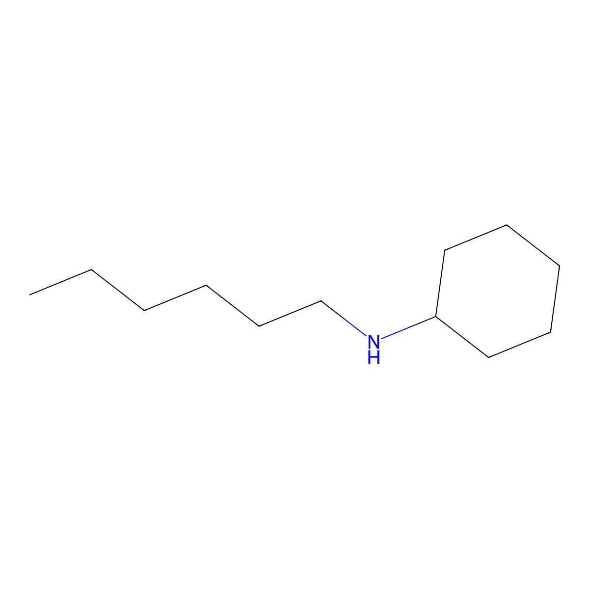 N-hexylcyclohexanamine molecular structure, CAS 4746-28-5