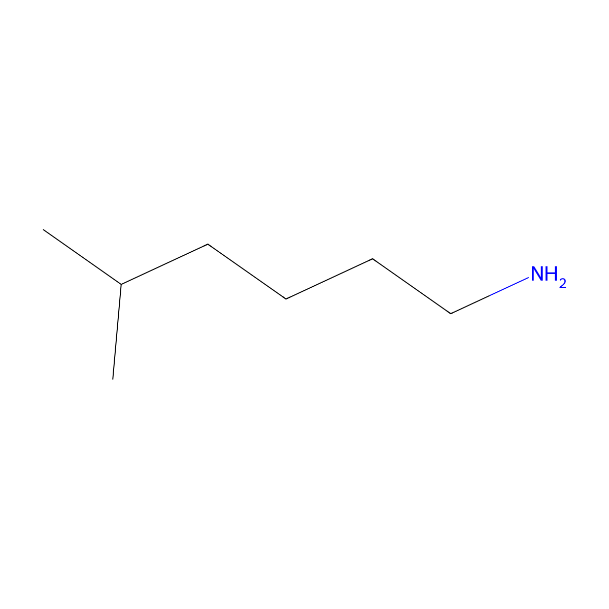 5-Methylhexan-1-amine molecular structure, CAS 4746-31-0