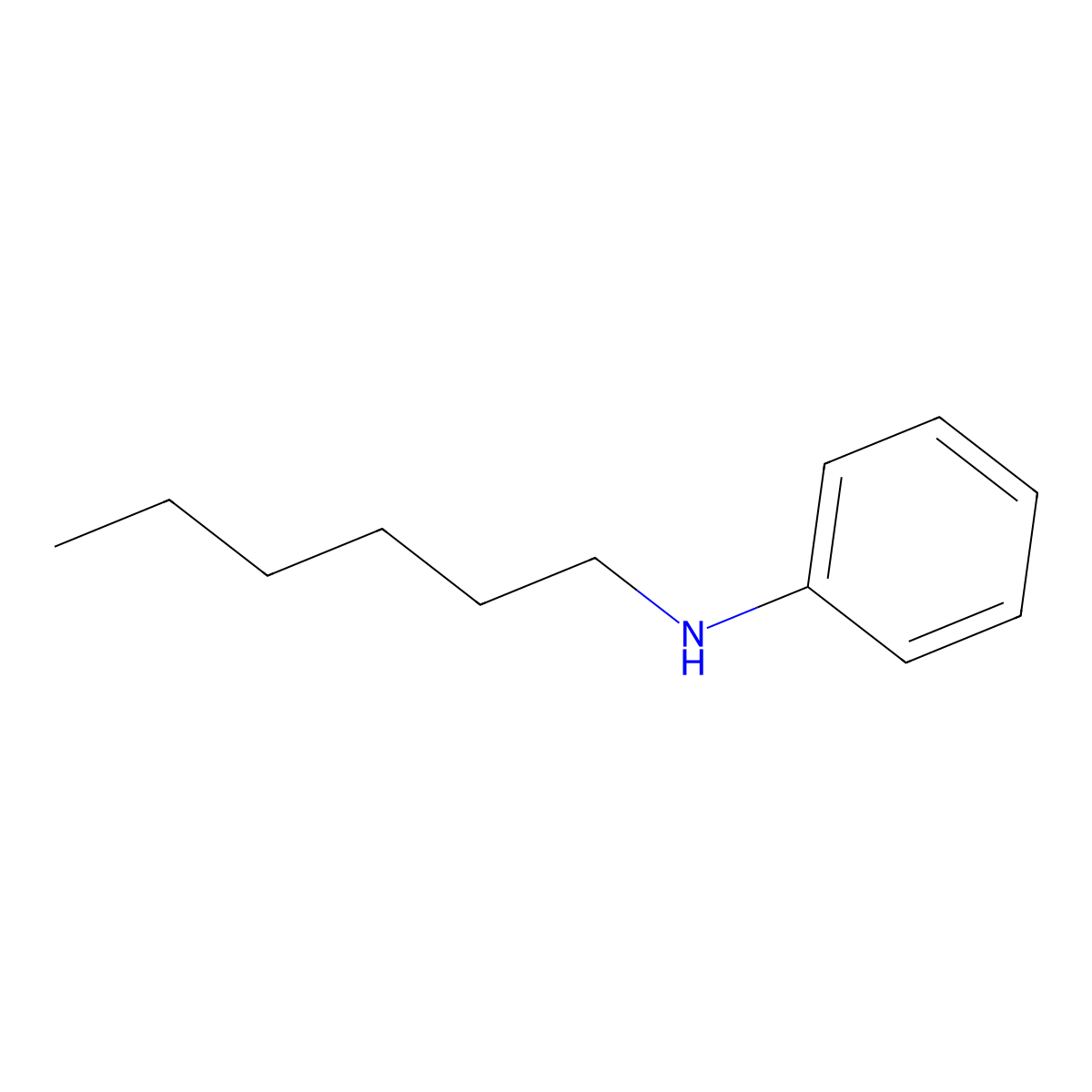 N-Hexylaniline molecular structure, CAS 4746-32-1