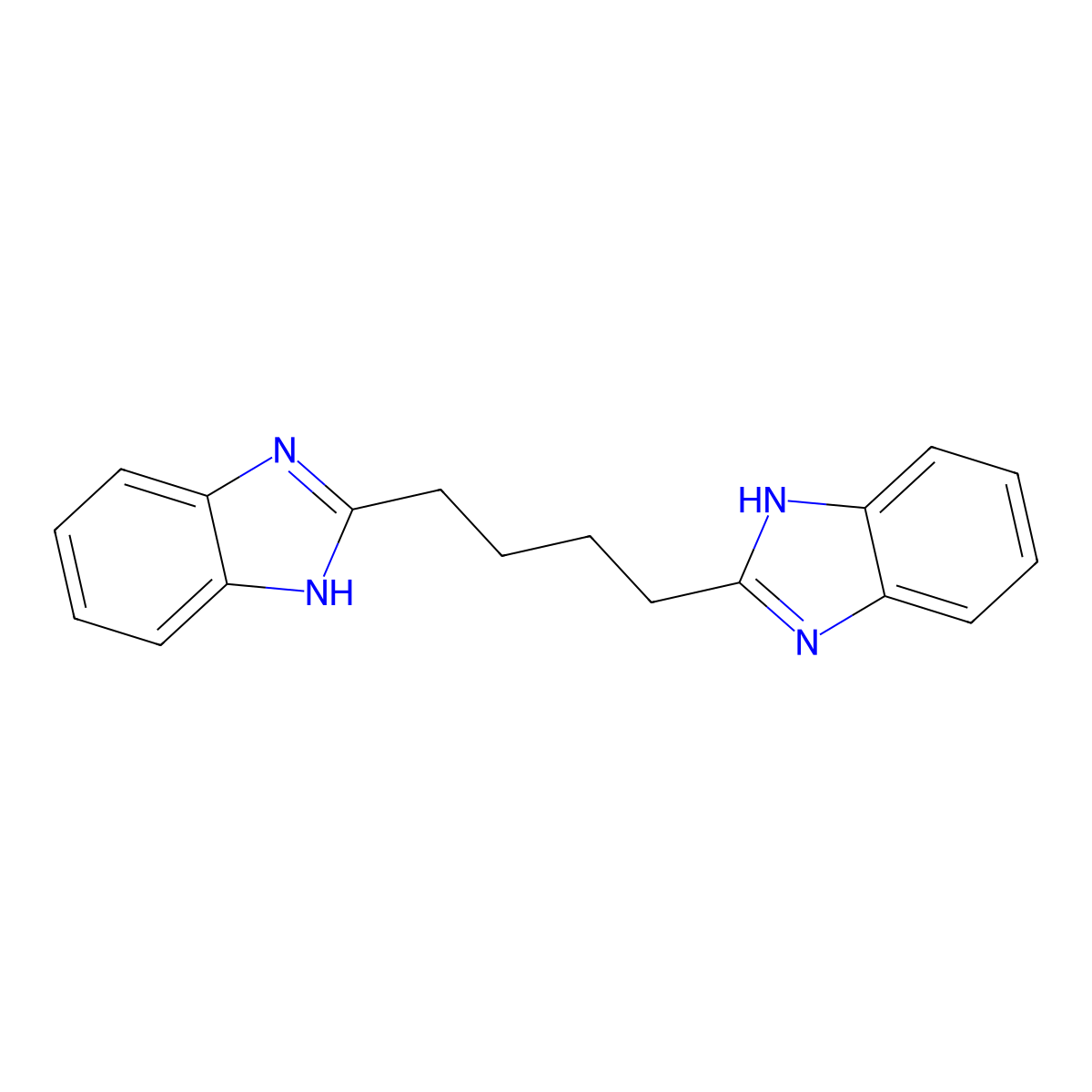 1,4-Bis(2-benzimidazolyl)butane molecular structure, CAS 4746-56-9