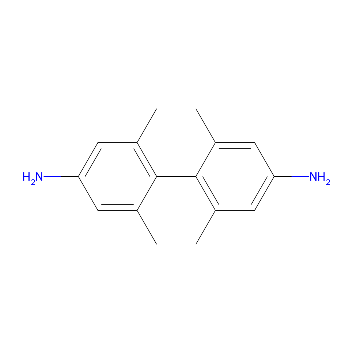 2,2',6,6'-Tetramethyl-[1,1'-biphenyl]-4,4'-diamine molecular structure, CAS 4746-77-4