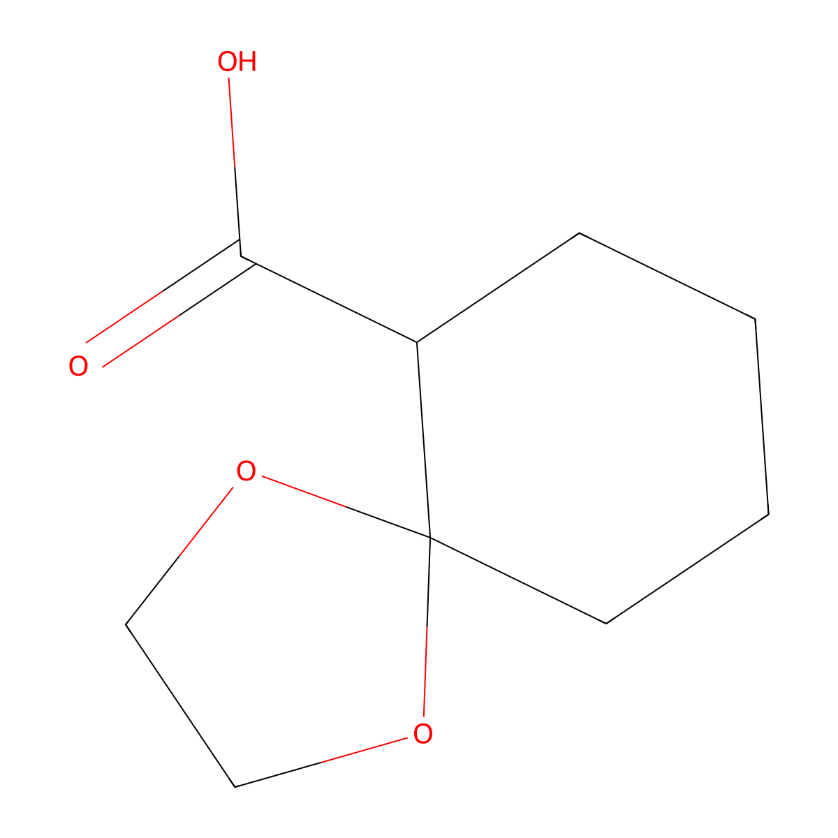 1,4-Dioxaspiro[4.5]decane-6-carboxylic acid molecular structure, CAS 4746-93-4