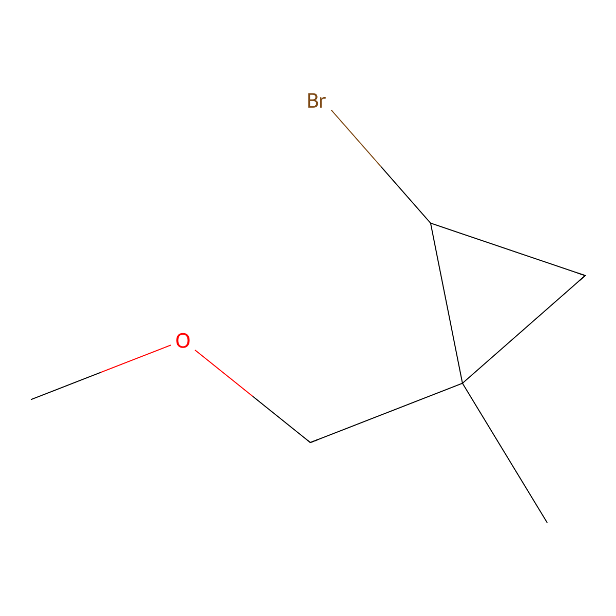 2-Bromo-1-(methoxymethyl)-1-methylcyclopropane molecular structure, CAS 474657-80-2