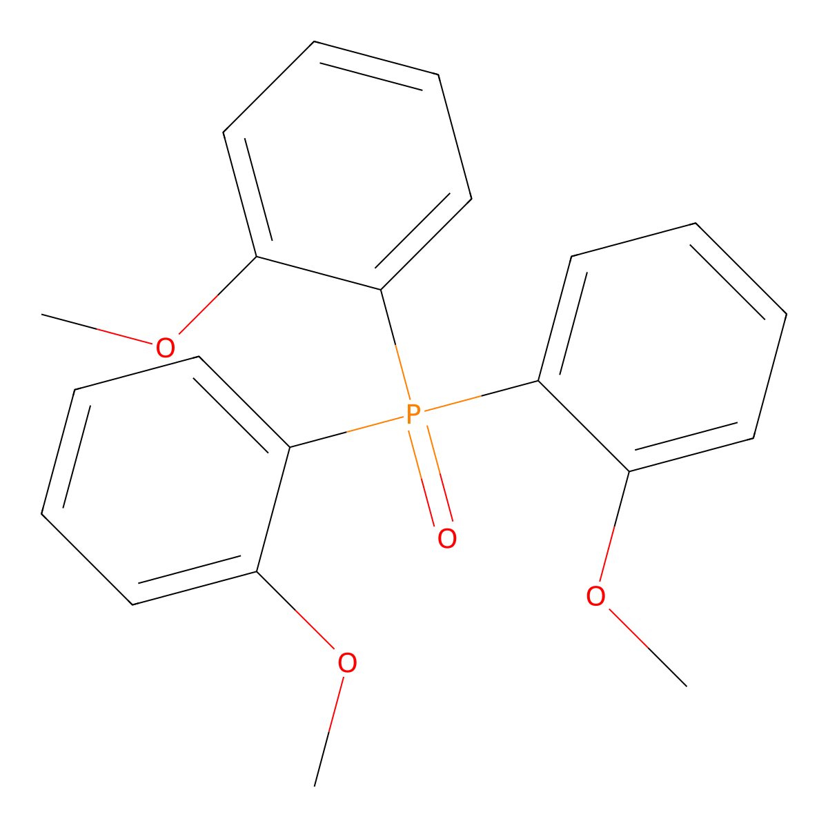 Tris(2-methoxyphenyl)phosphine oxide molecular structure, CAS 47467-89-0