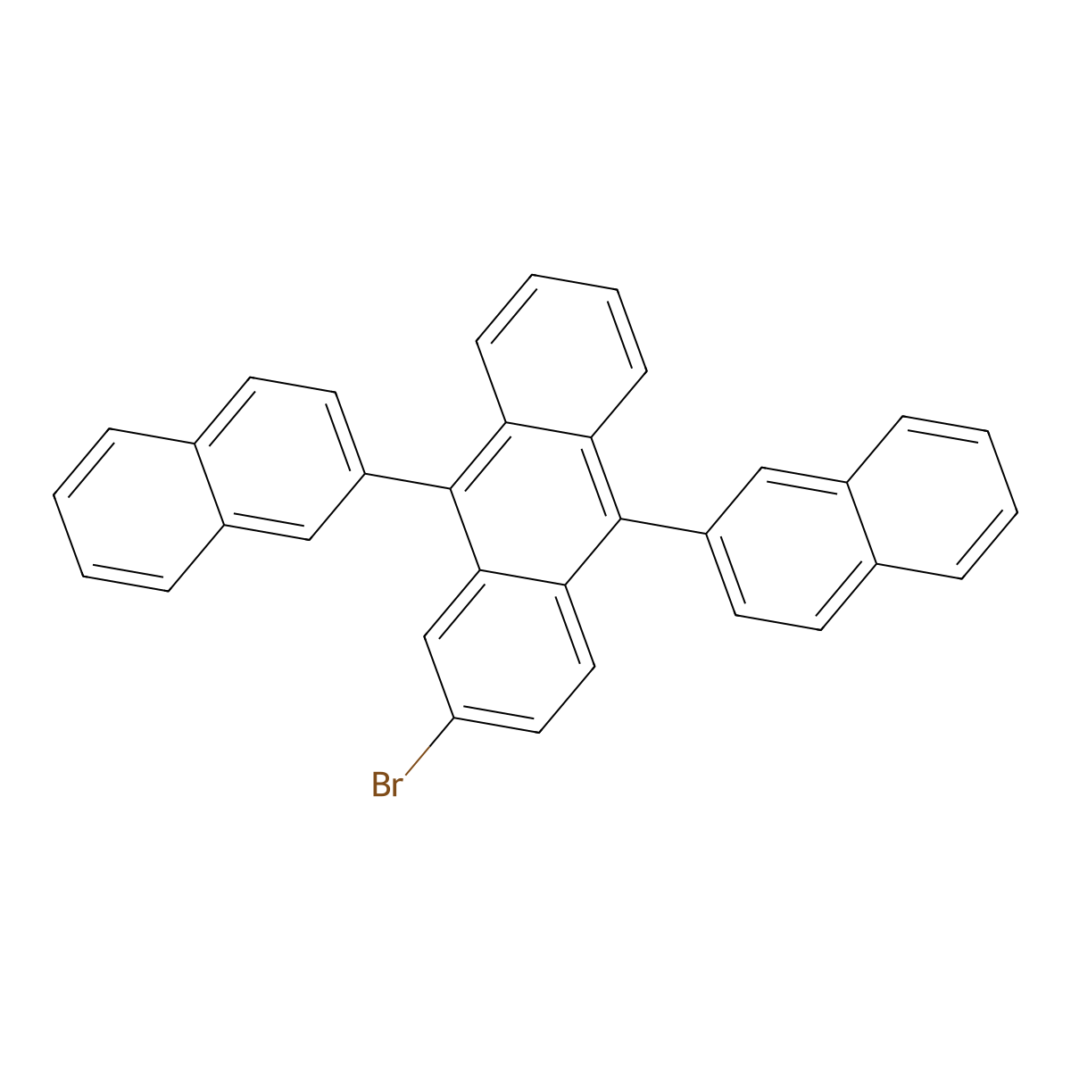 2-Bromo-9,10-di(naphthalen-2-yl)anthracene molecular structure, CAS 474688-76-1