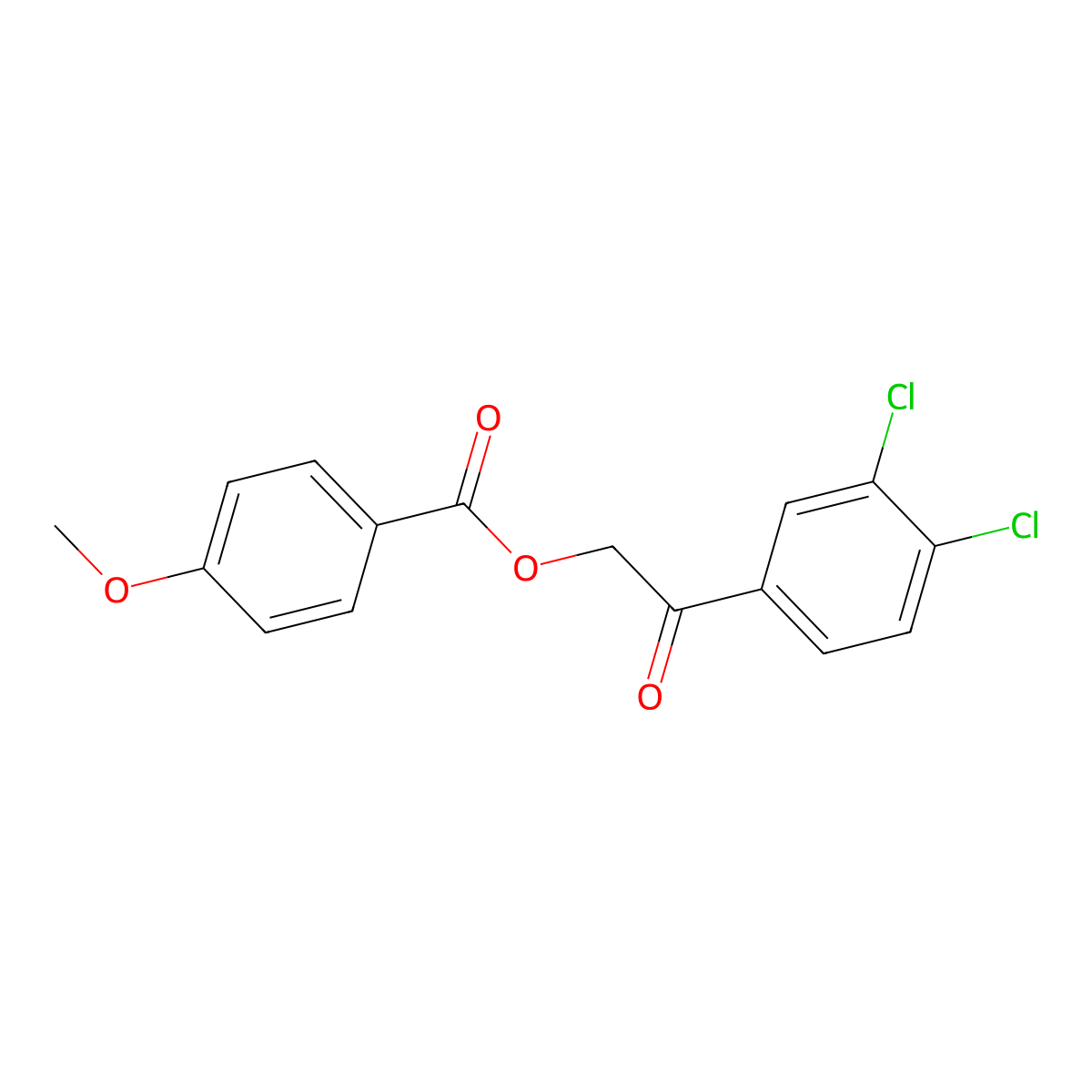 2-(3,4-Dichlorophenyl)-2-oxoethyl 4-methoxybenzoate molecular structure, CAS 474690-37-4