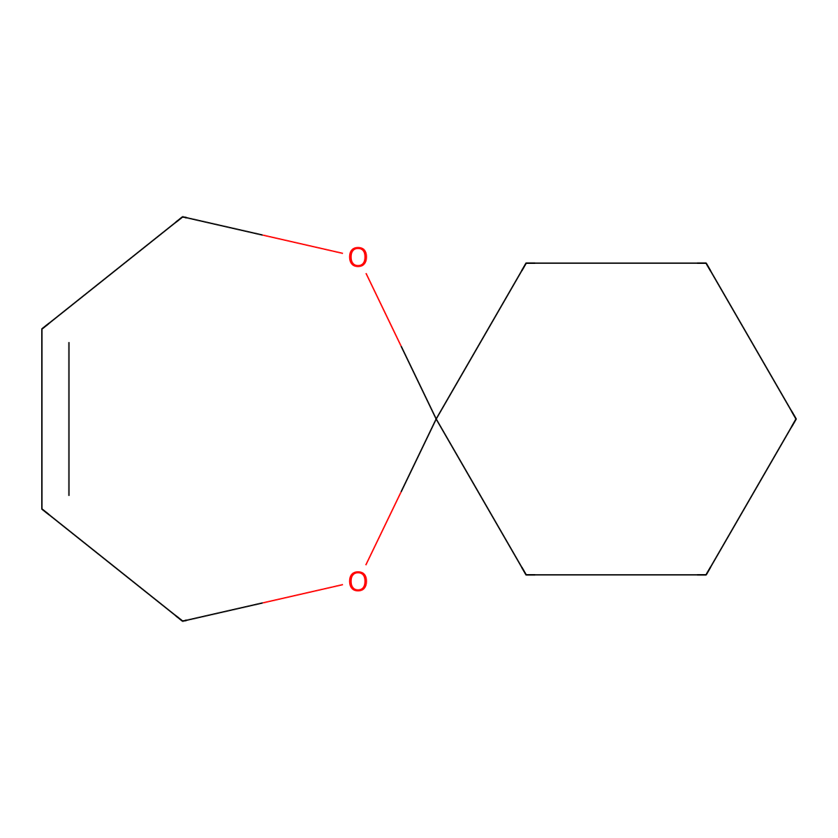7,12-Dioxaspiro(5,6)dodec-9-ene molecular structure, CAS 4747-01-7