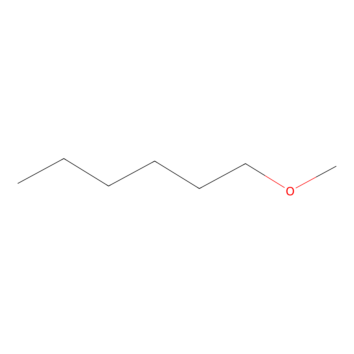 Hexyl methyl ether molecular structure, CAS 4747-07-3