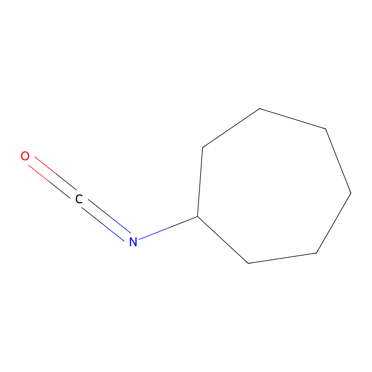 Isocyanatocycloheptane molecular structure, CAS 4747-68-6