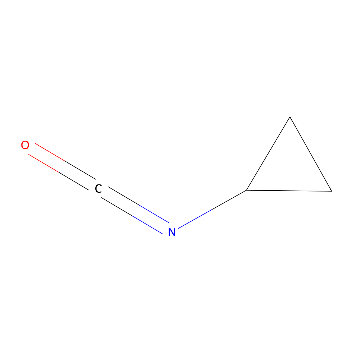 Isocyanatocyclopropane molecular structure, CAS 4747-72-2