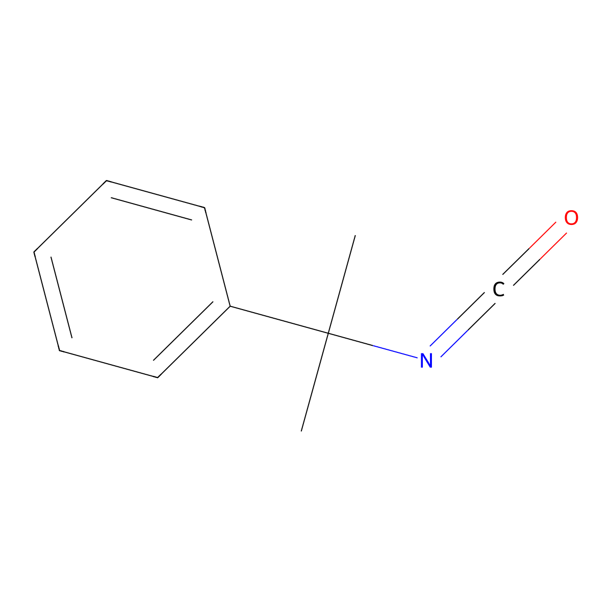 1-Methyl-1-phenyl-ethylisocyanate molecular structure, CAS 4747-74-4