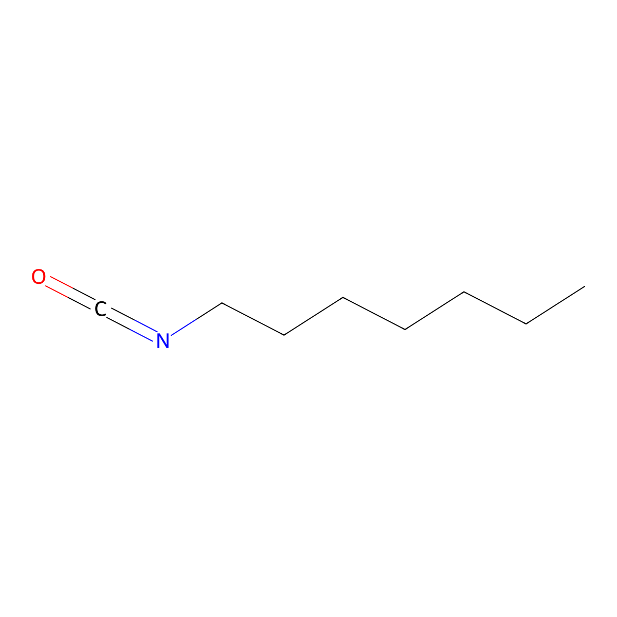 n-Heptyl isocyanate molecular structure, CAS 4747-81-3