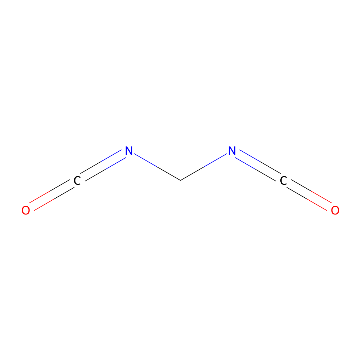 Methylene isocyanate molecular structure, CAS 4747-90-4