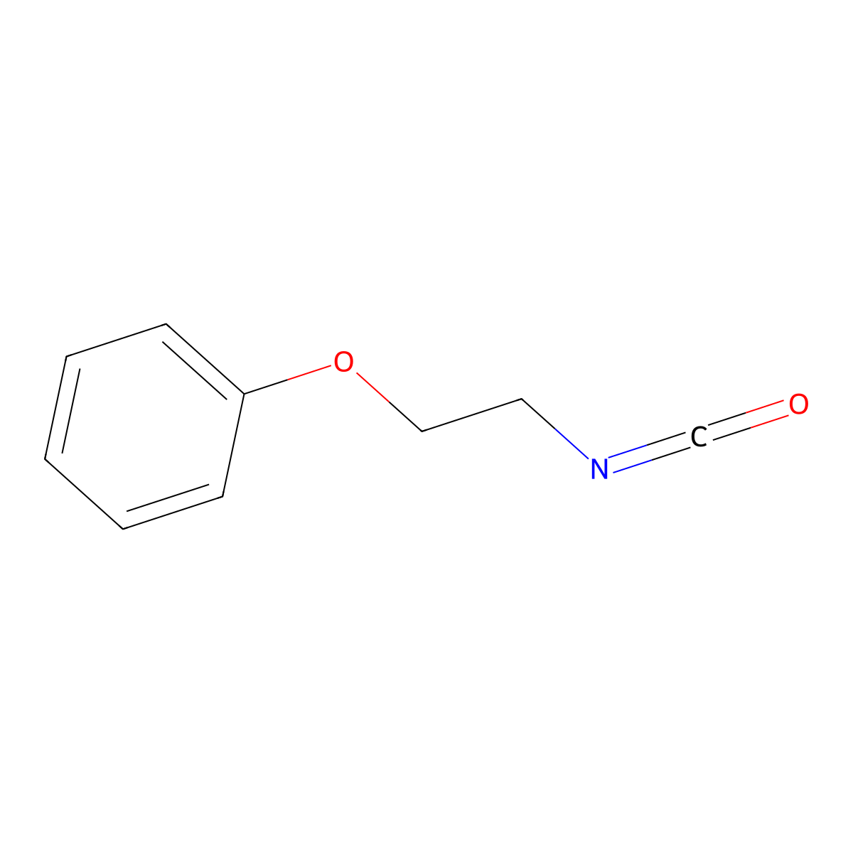 (2-Isocyanatoethoxy)benzene molecular structure, CAS 4747-92-6