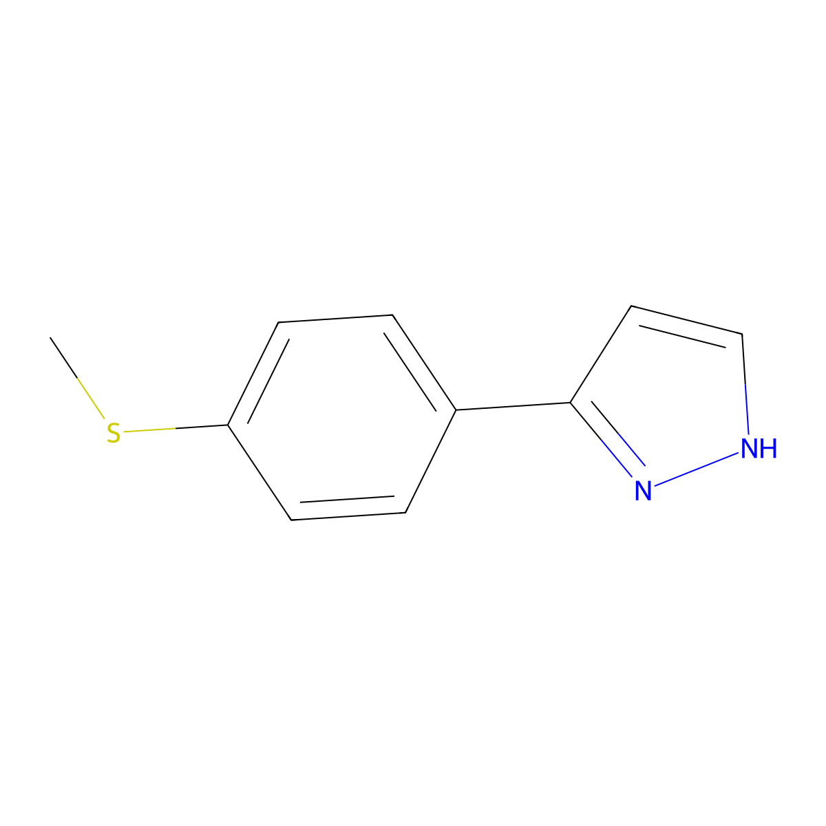 3-[4-(methylthio)phenyl]-1H-pyrazole molecular structure, CAS 474706-34-8