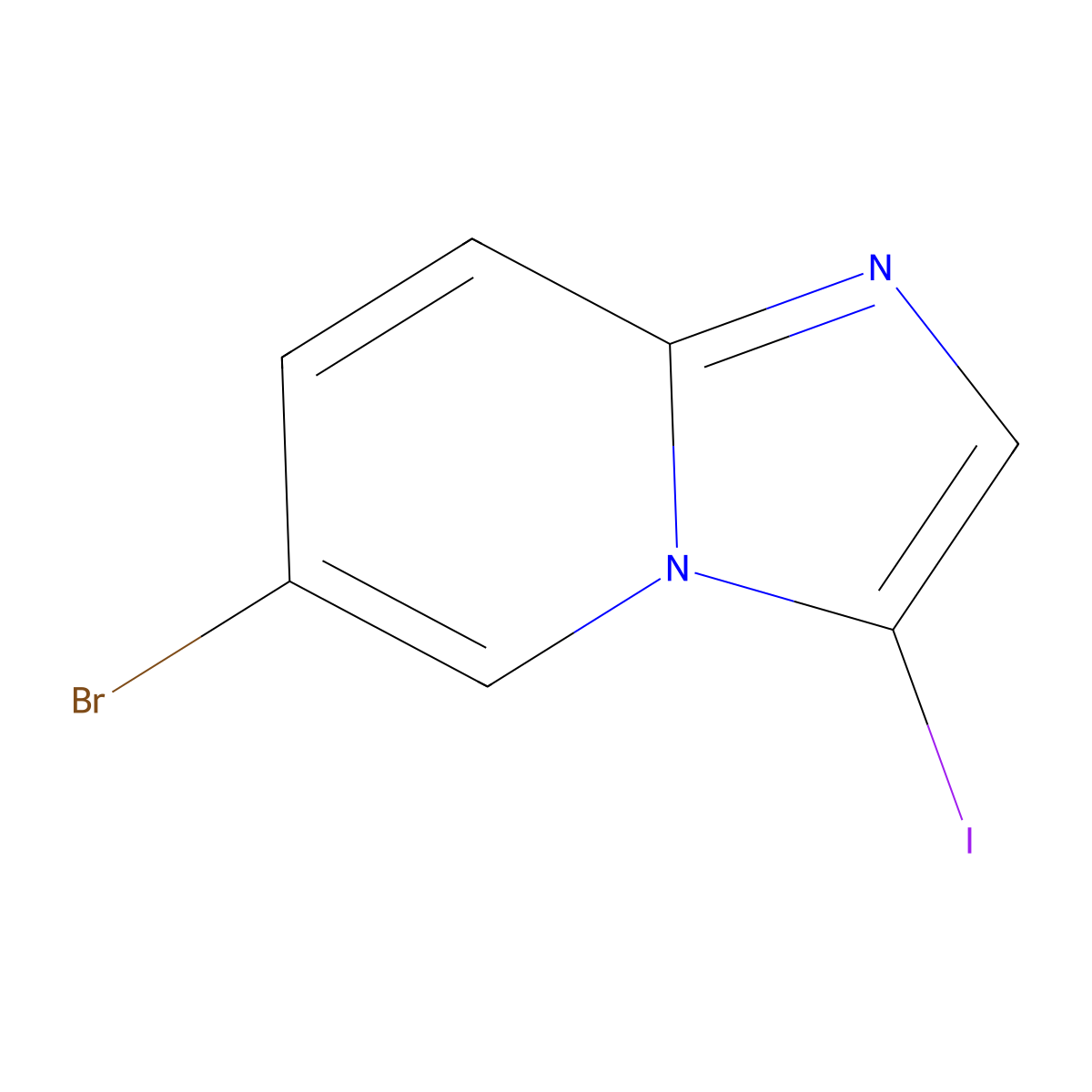 6-Bromo-3-iodoimidazo(1,2-a)pyridine molecular structure, CAS 474706-74-6