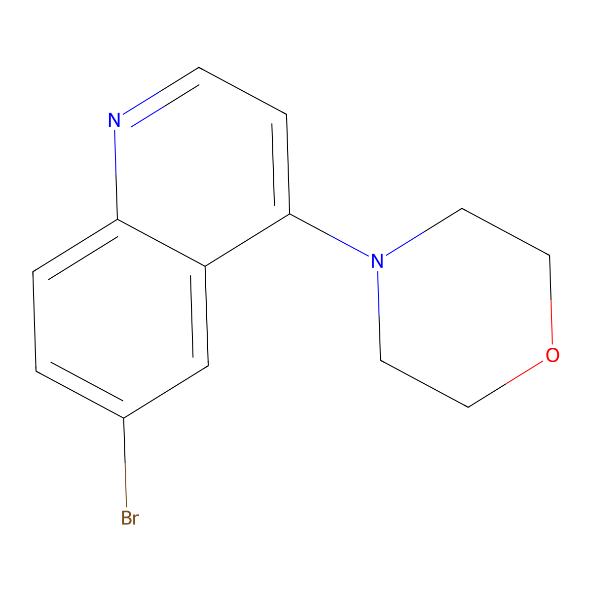 4-(6-Bromoquinolin-4-yl)morpholine molecular structure, CAS 474707-20-5