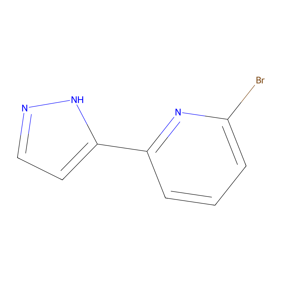 2-bromo-6-(1H-pyrazol-3-yl)pyridine molecular structure, CAS 474707-68-1