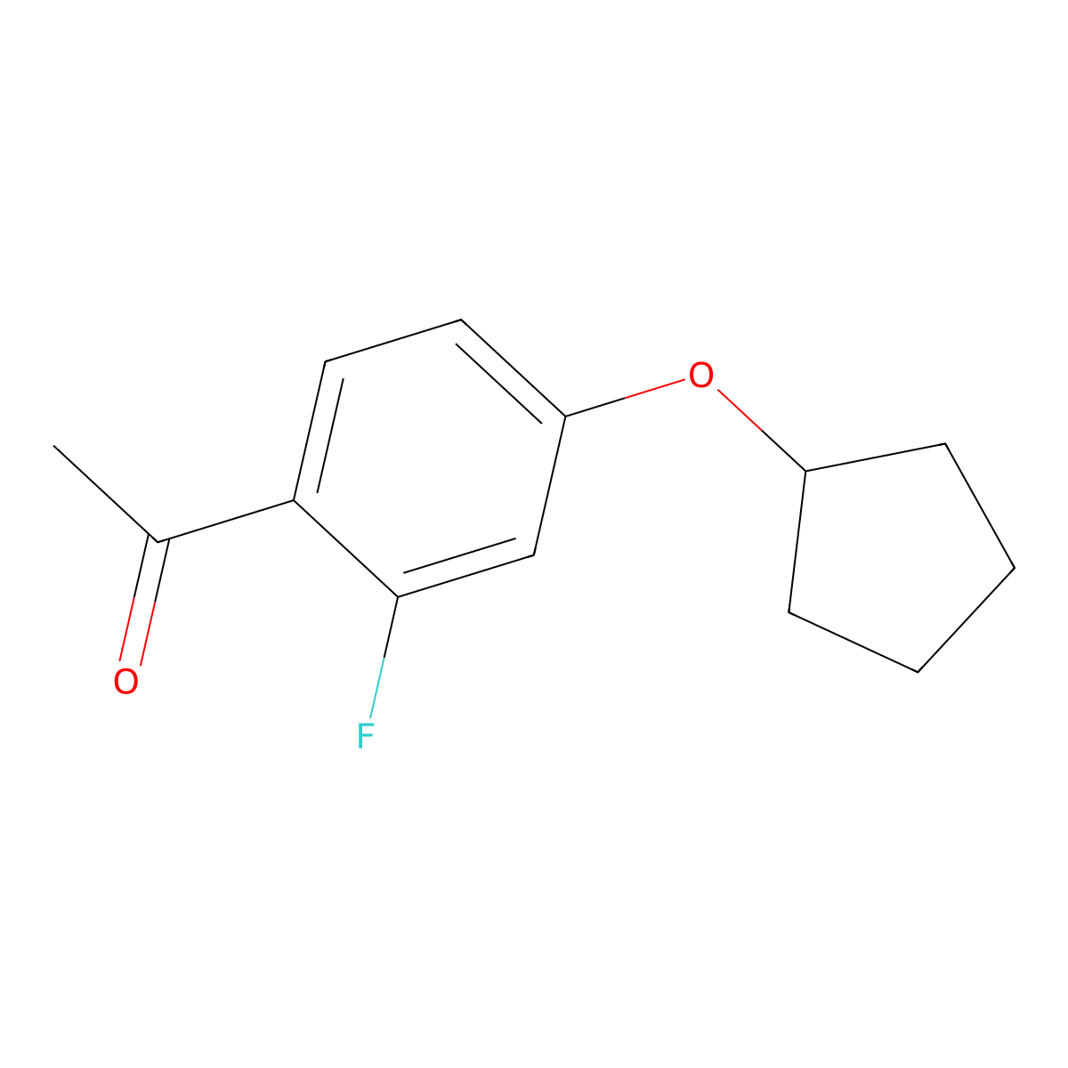 4'-Cyclopentyloxy-2'-fluoroacetophenone molecular structure, CAS 474708-58-2