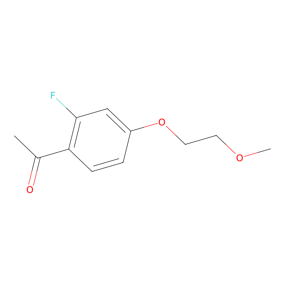 2'-Fluoro-4'-(2-methoxyethoxy)acetophenone molecular structure, CAS 474708-59-3