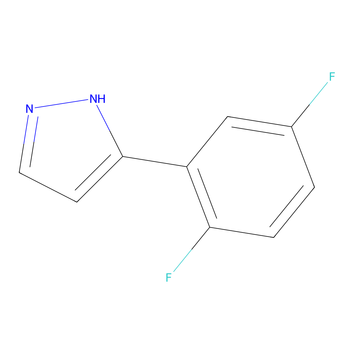 5-(2,5-difluorophenyl)-1H-pyrazole molecular structure, CAS 474708-70-8
