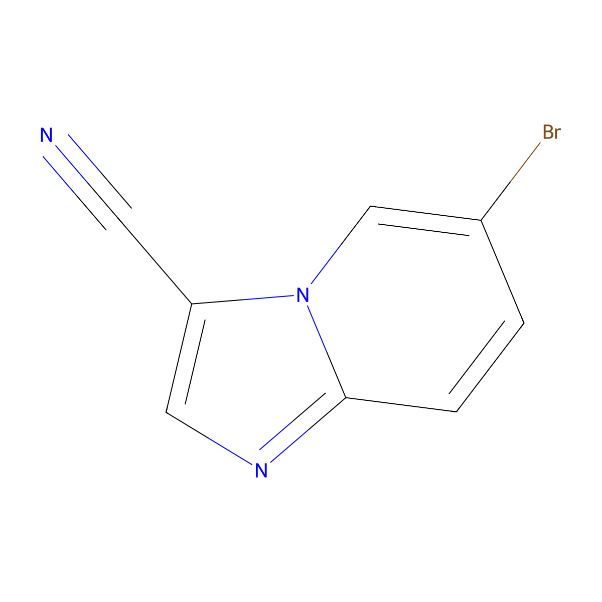 6-Bromoimidazo[1,2-a]pyridine-3-carbonitrile molecular structure, CAS 474708-98-0