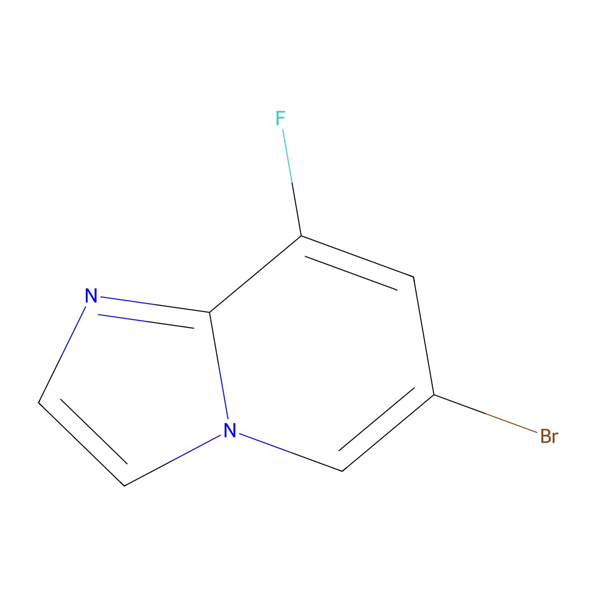 6-Bromo-8-fluoroimidazo[1,2-a]pyridine molecular structure, CAS 474709-06-3