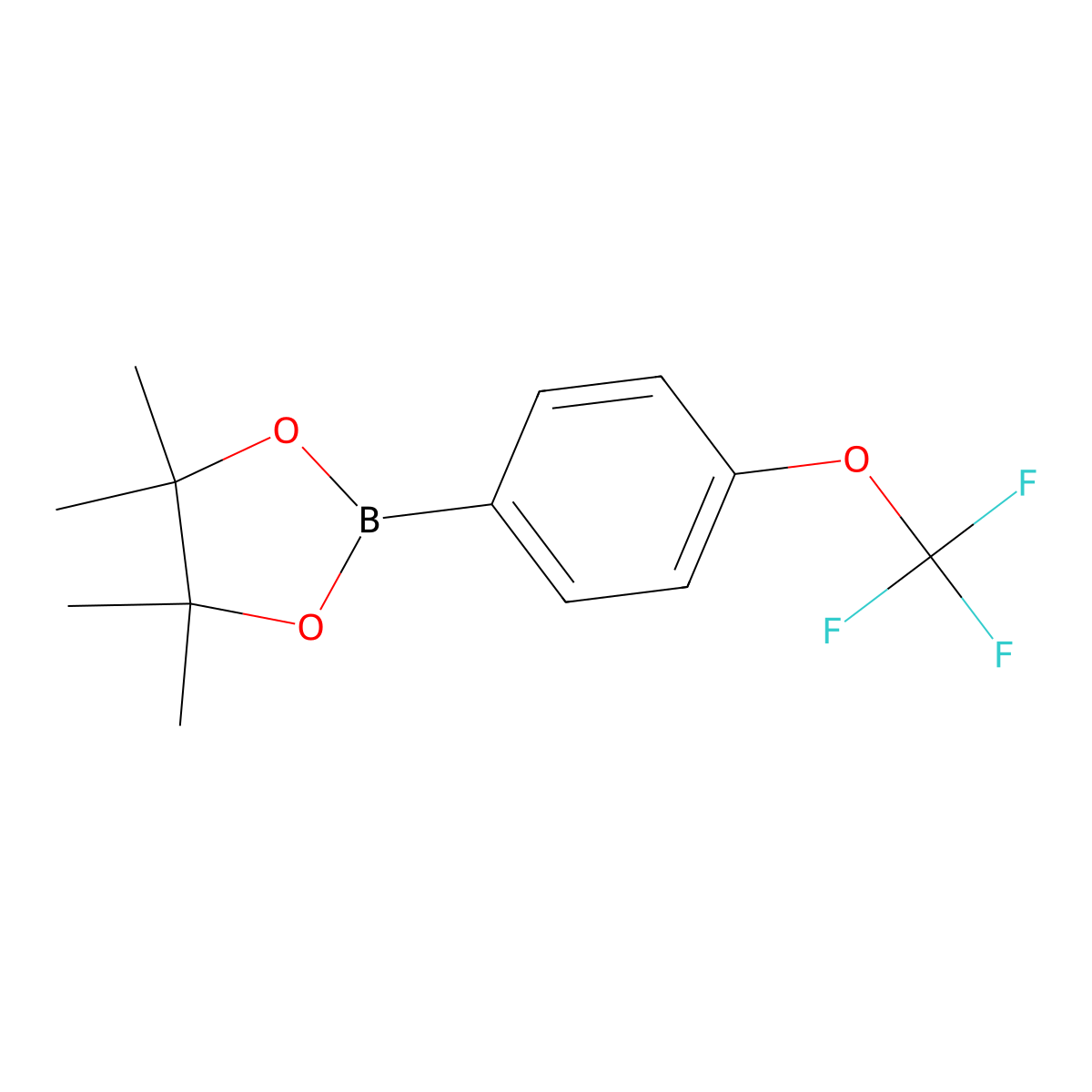 4,4,5,5-Tetramethyl-2-[4-(trifluoromethoxy)phenyl]-1,3,2-dioxaborolane molecular structure, CAS 474709-28-9
