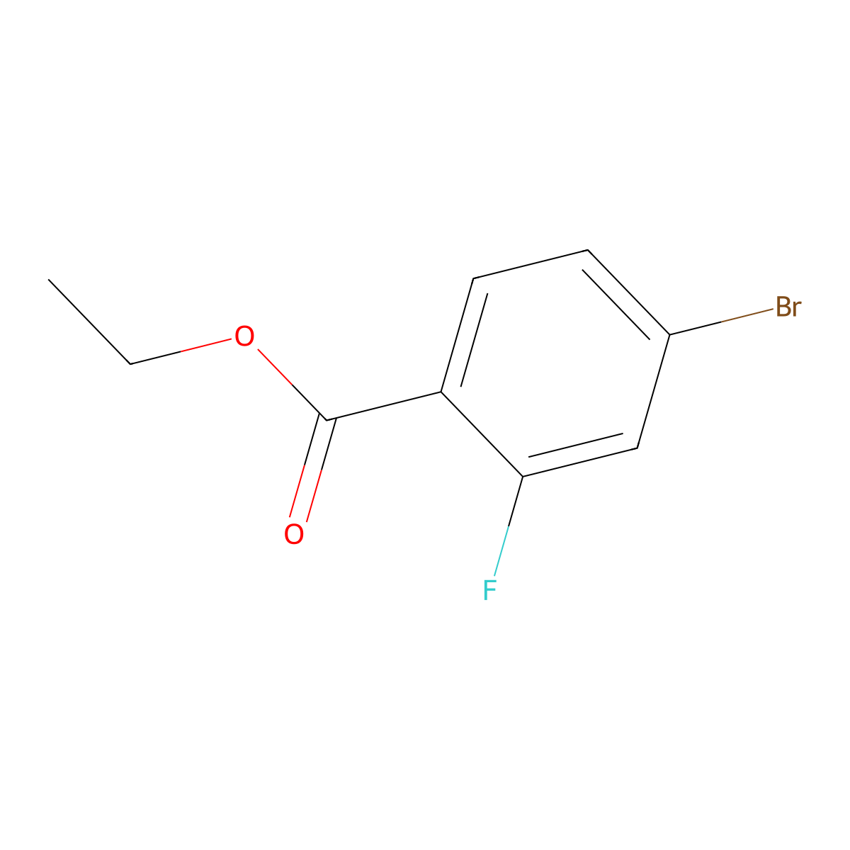 Ethyl 4-bromo-2-fluorobenzoate molecular structure, CAS 474709-71-2