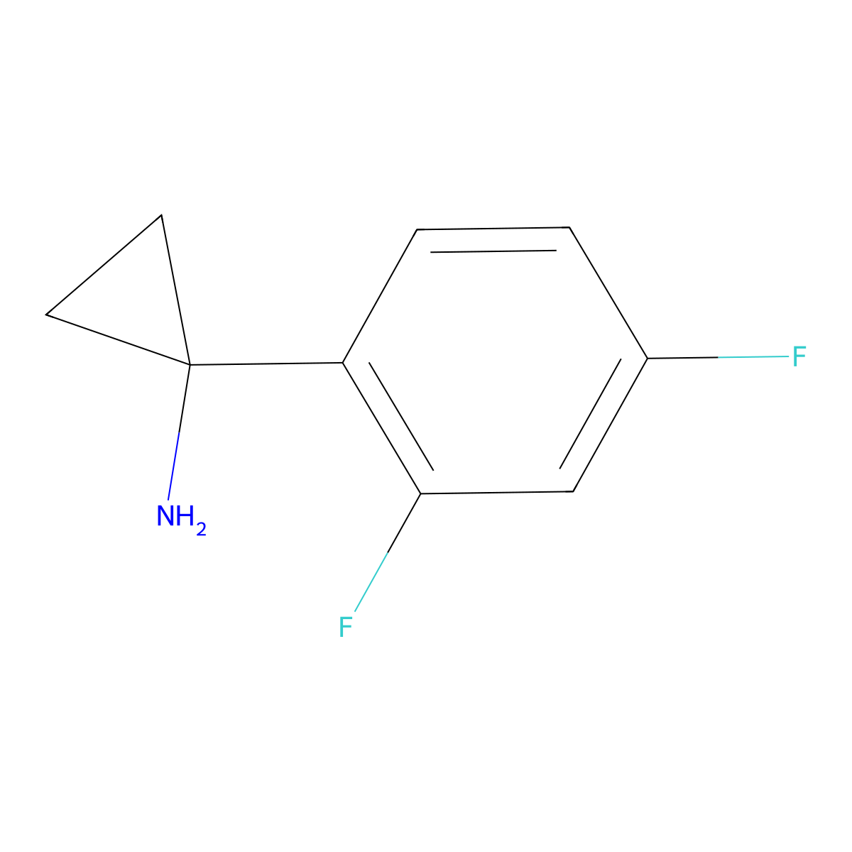 1-(2,4-Difluorophenyl)cyclopropanamine molecular structure, CAS 474709-81-4