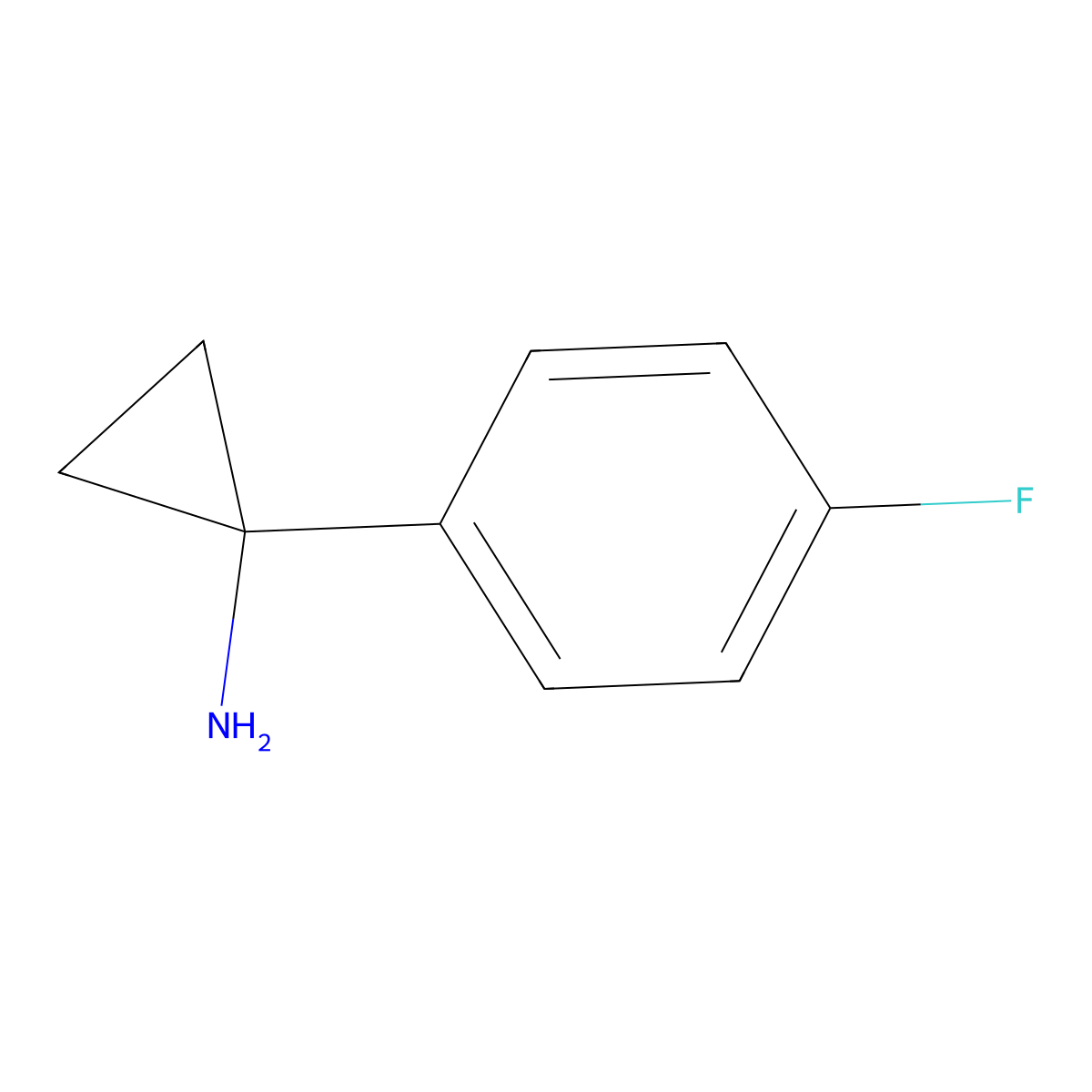 1-(4-Fluorophenyl)cyclopropylamine molecular structure, CAS 474709-83-6