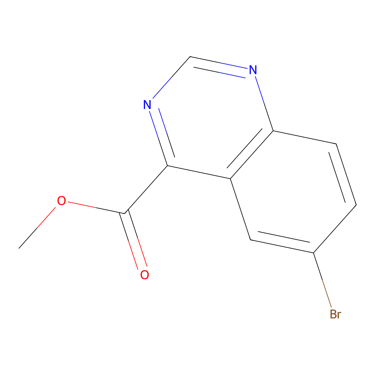 Methyl 6-bromoquinazoline-4-carboxylate molecular structure, CAS 474710-78-6