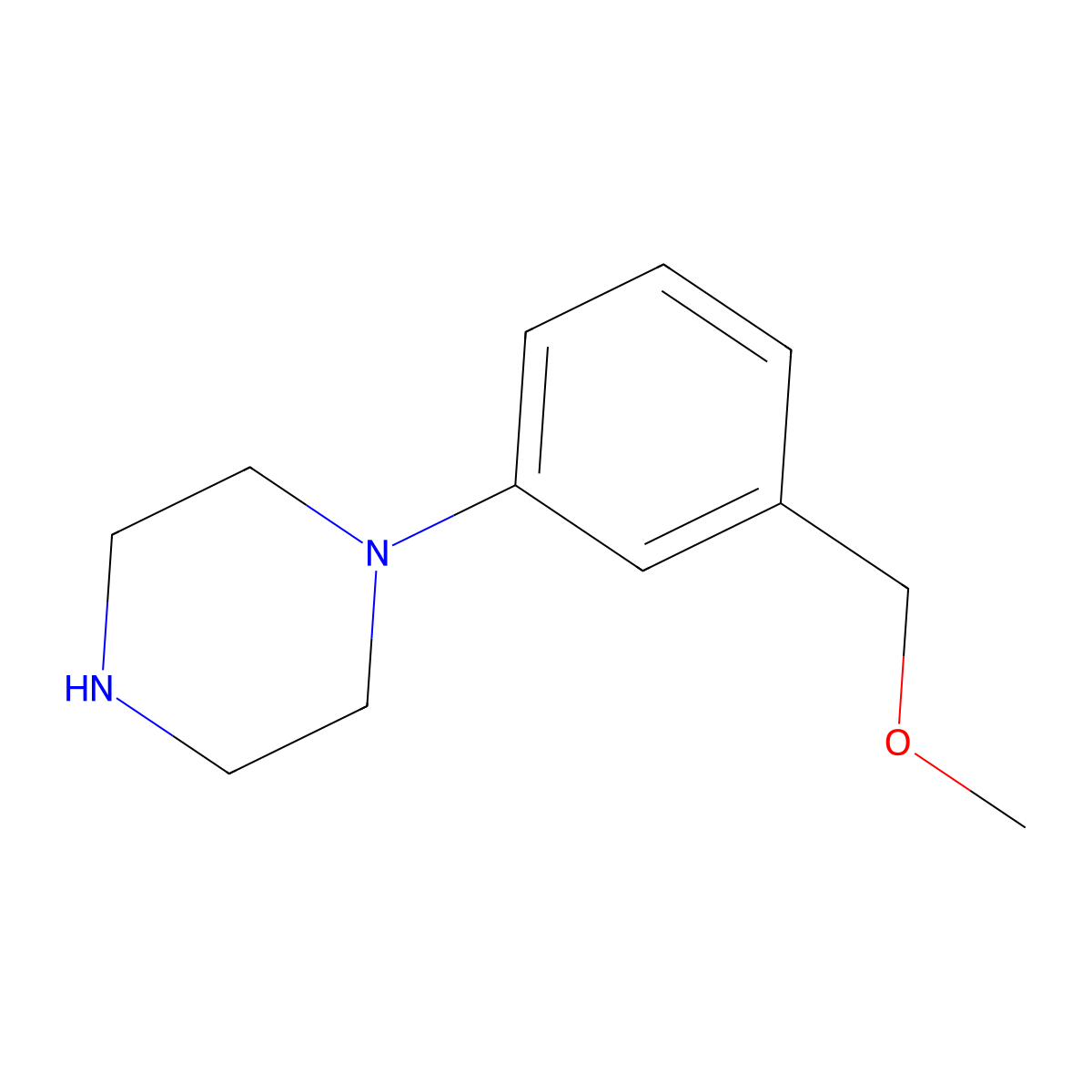 1-[3-(Methoxymethyl)phenyl]piperazine molecular structure, CAS 474711-01-8