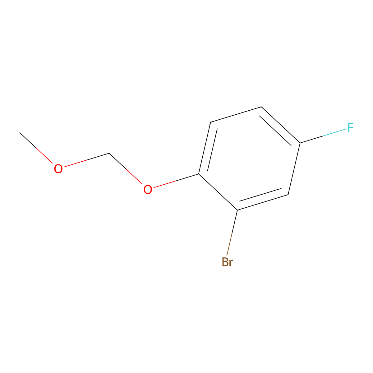 2-Bromo-4-fluoro-1-(methoxymethoxy)benzene molecular structure, CAS 474711-11-0
