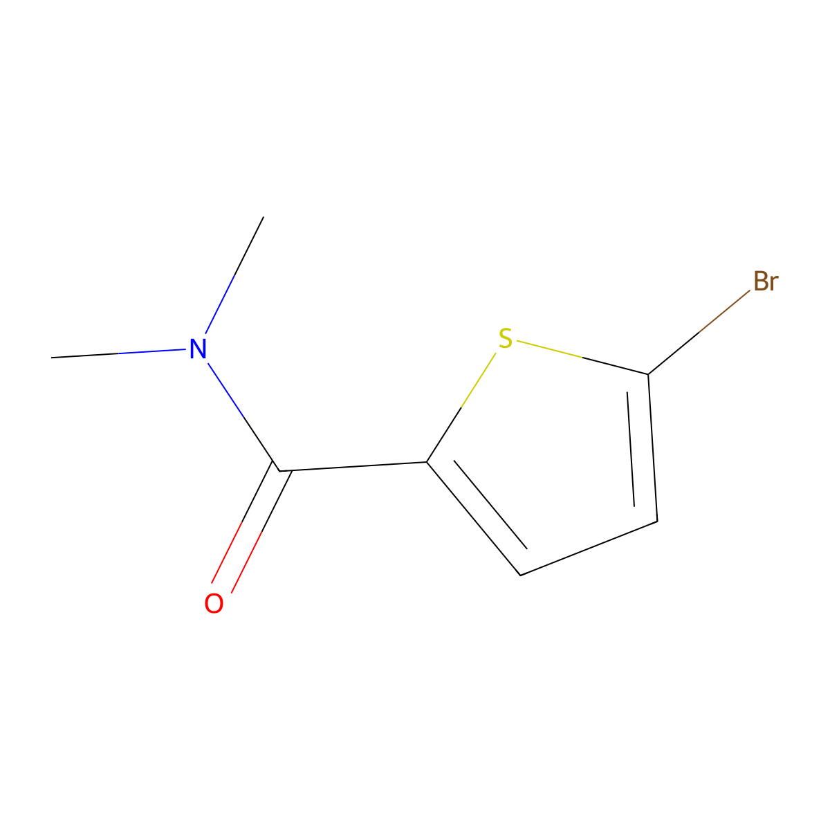 5-bromo-N,N-dimethylthiophene-2-carboxamide molecular structure, CAS 474711-51-8