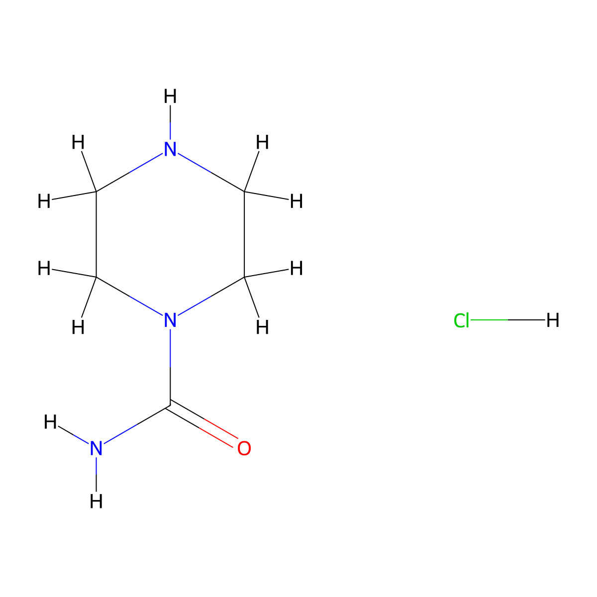 Piperazine-1-carboxamide Hydrochloride molecular structure, CAS 474711-89-2