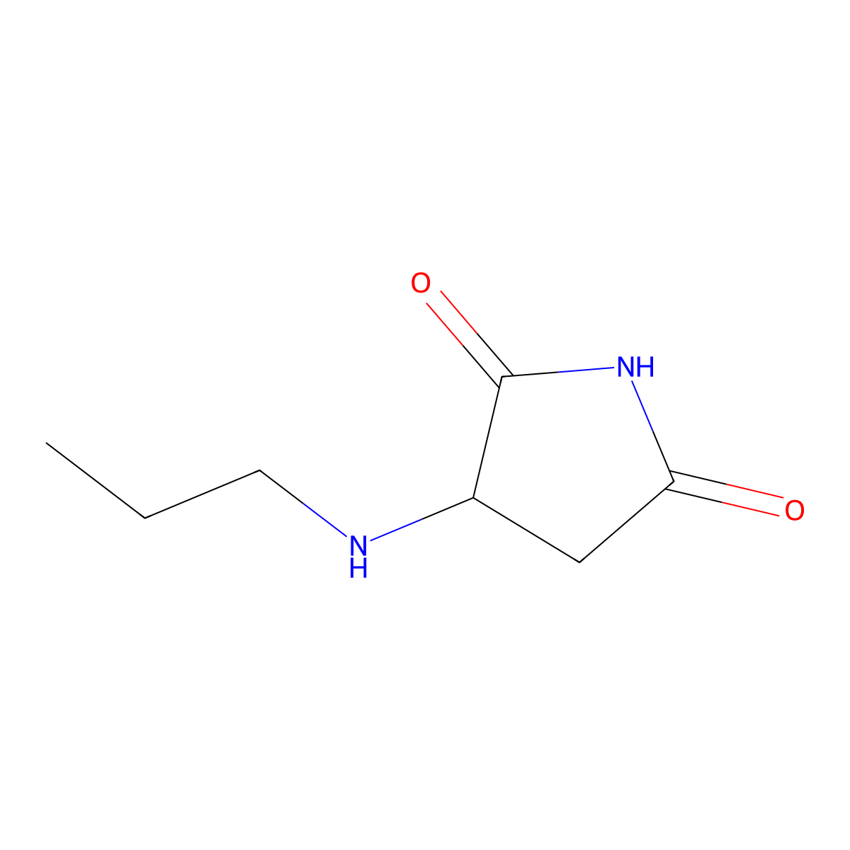 3-(Propylamino)pyrrolidine-2,5-dione molecular structure, CAS 474766-30-8